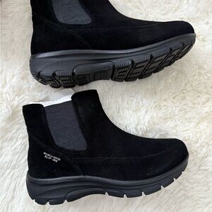 Skechers Black Slip-On Ankle Booties
